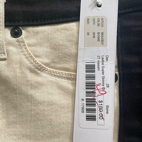 NWT HUDSON BONE LeeLoo Super Skinny Crop Jeans 28 BRAND NEW ~ WC449DIY STRETCH - Picture 11 of 11